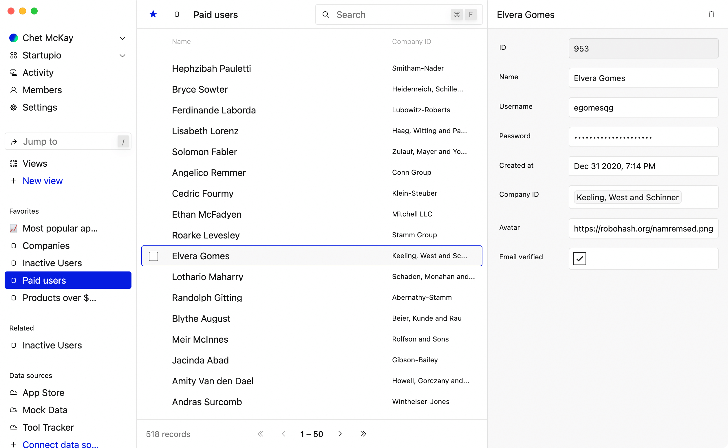 basedash tool that exposes that data in a readable