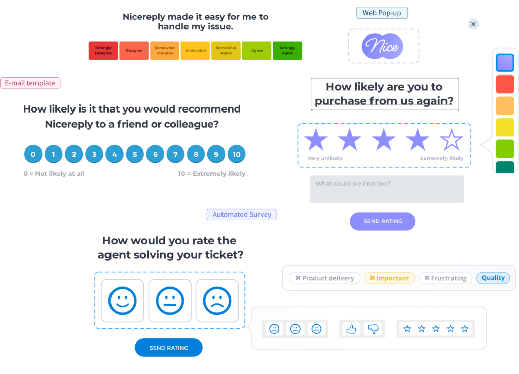 customizable customer satisfaction (CSAT) surveys