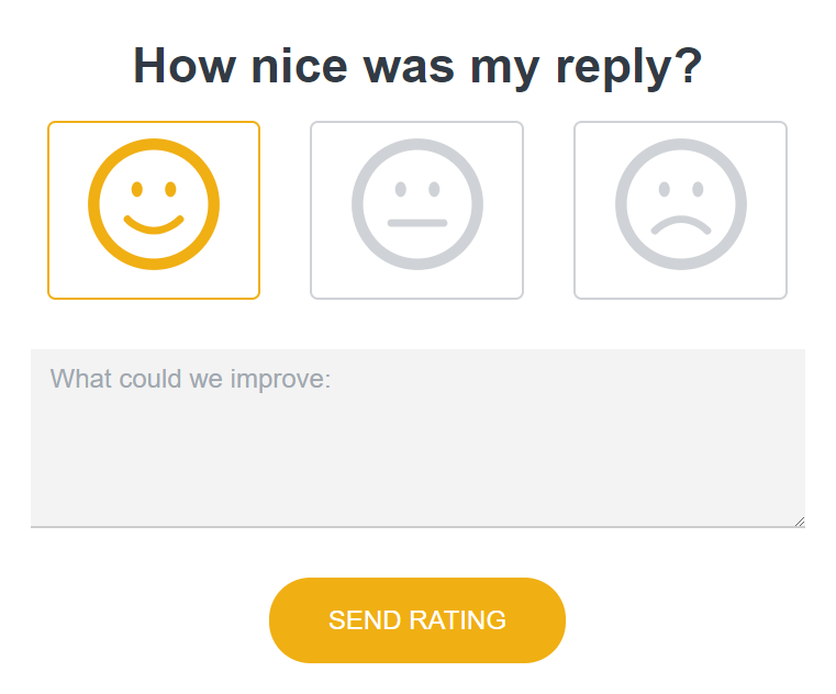 Nicereply CSAT survey